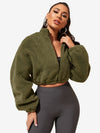 Comfy Zip Up Drop Shoulder Teddy Jacket