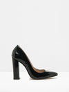 Chunky Heels Leather Pump