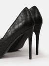 Faux Leather Croc Heeled Court Shoes