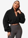 Comfy Zip Up Drop Shoulder Teddy Jacket