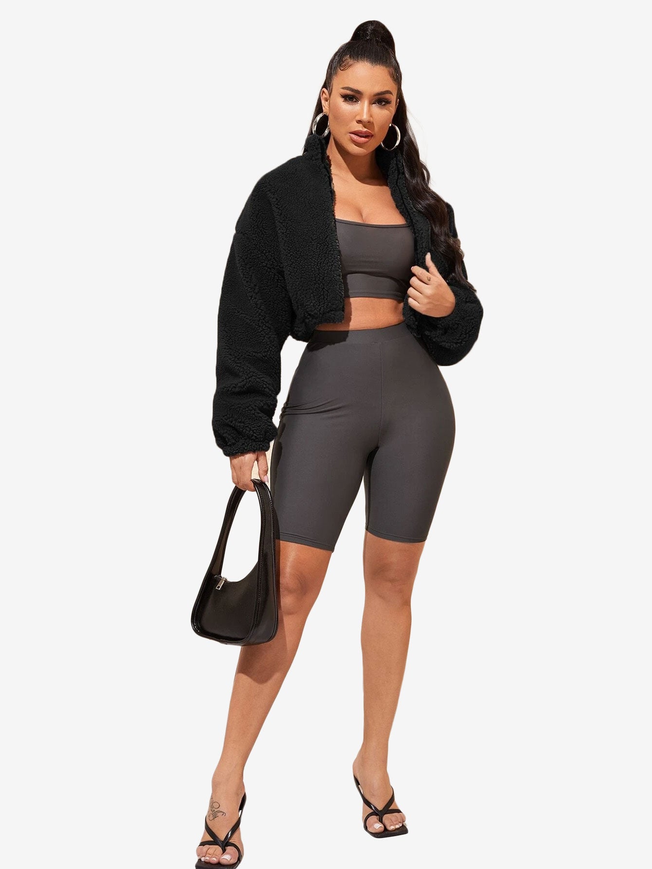 Comfy Zip Up Drop Shoulder Teddy Jacket