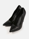 Faux Leather Croc Heeled Court Shoes
