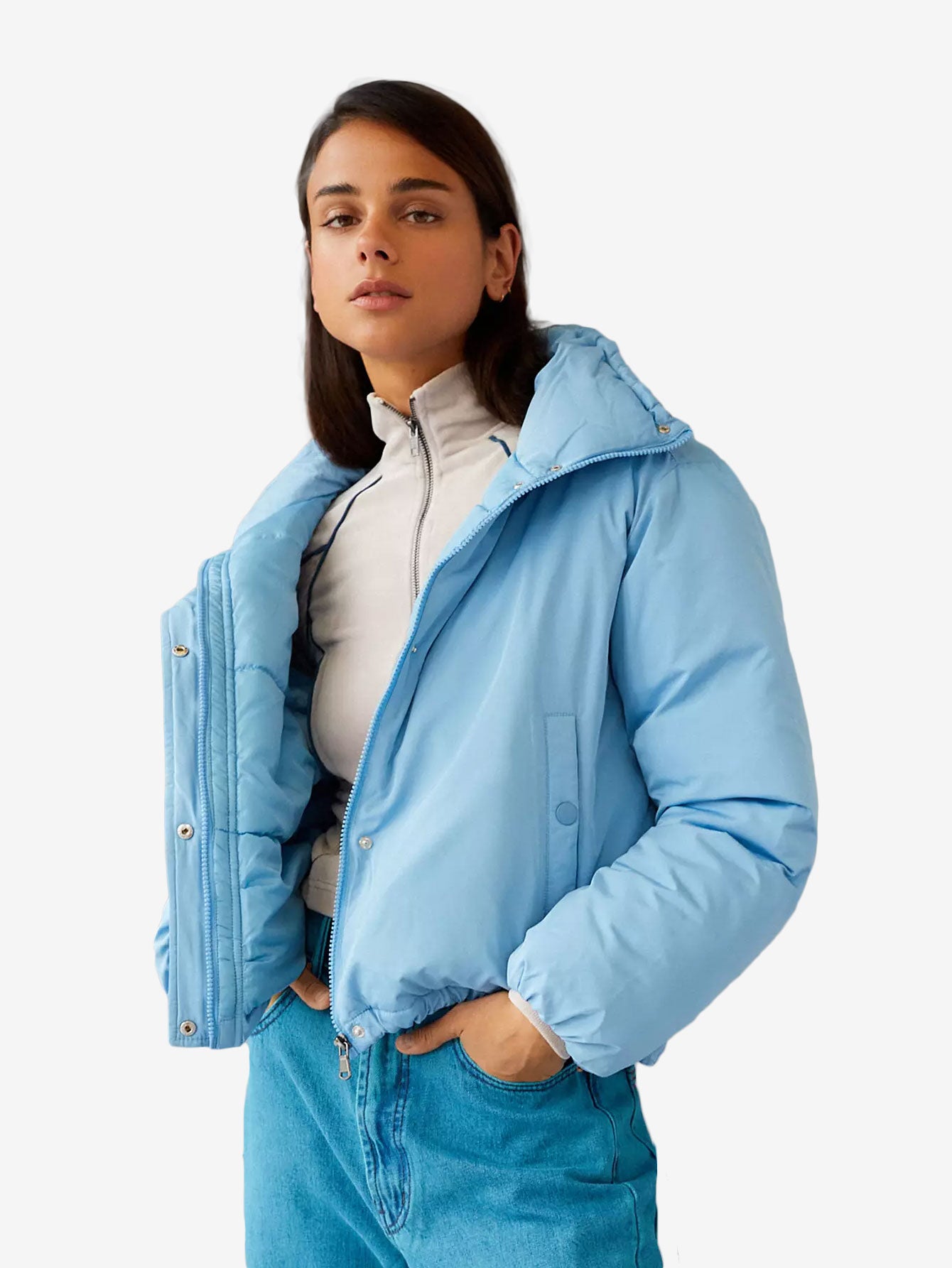 Cozy Lightweight Funnel Neck Puffer Jacket