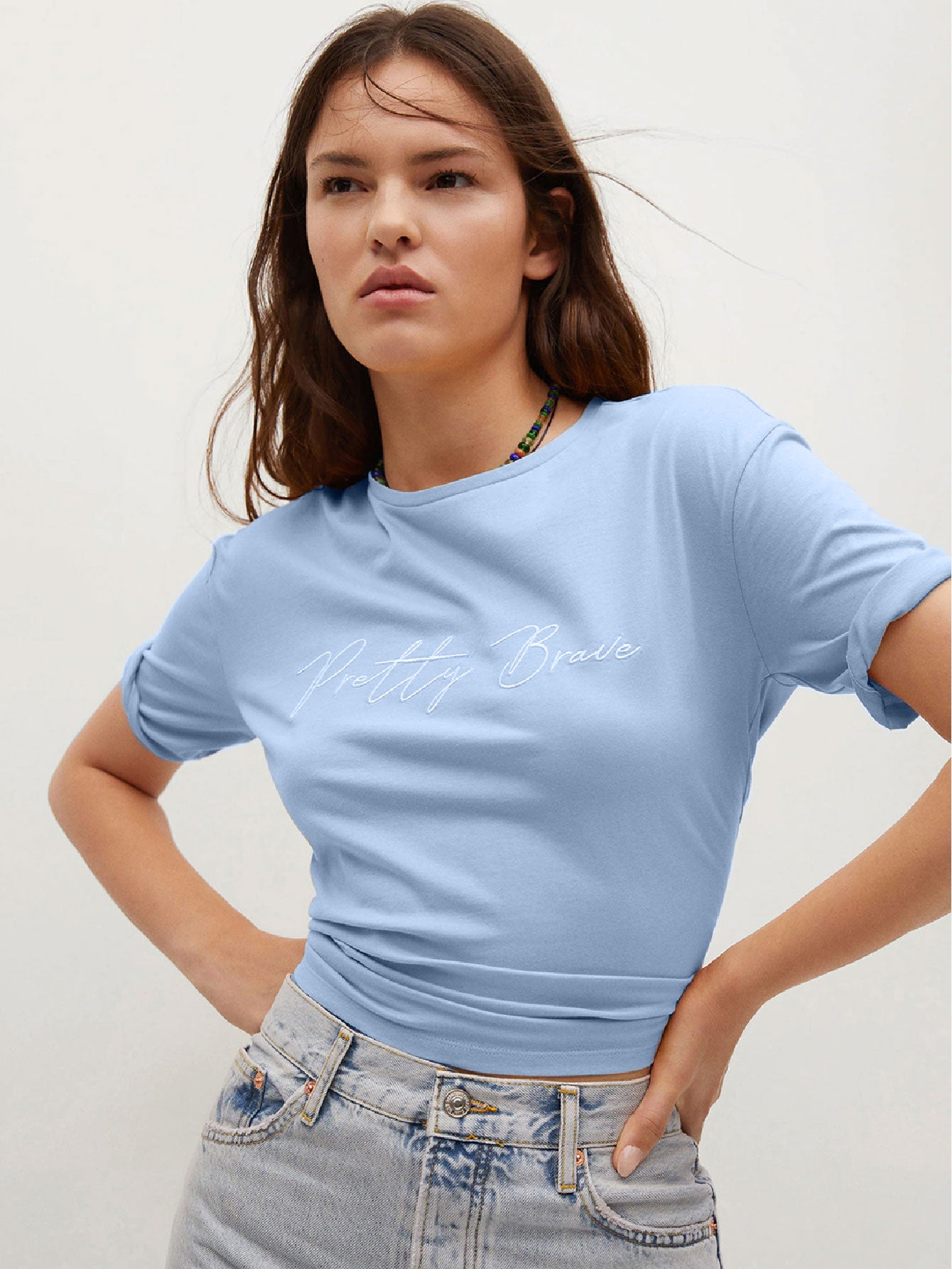 Basics T-shirt With Pretty Message