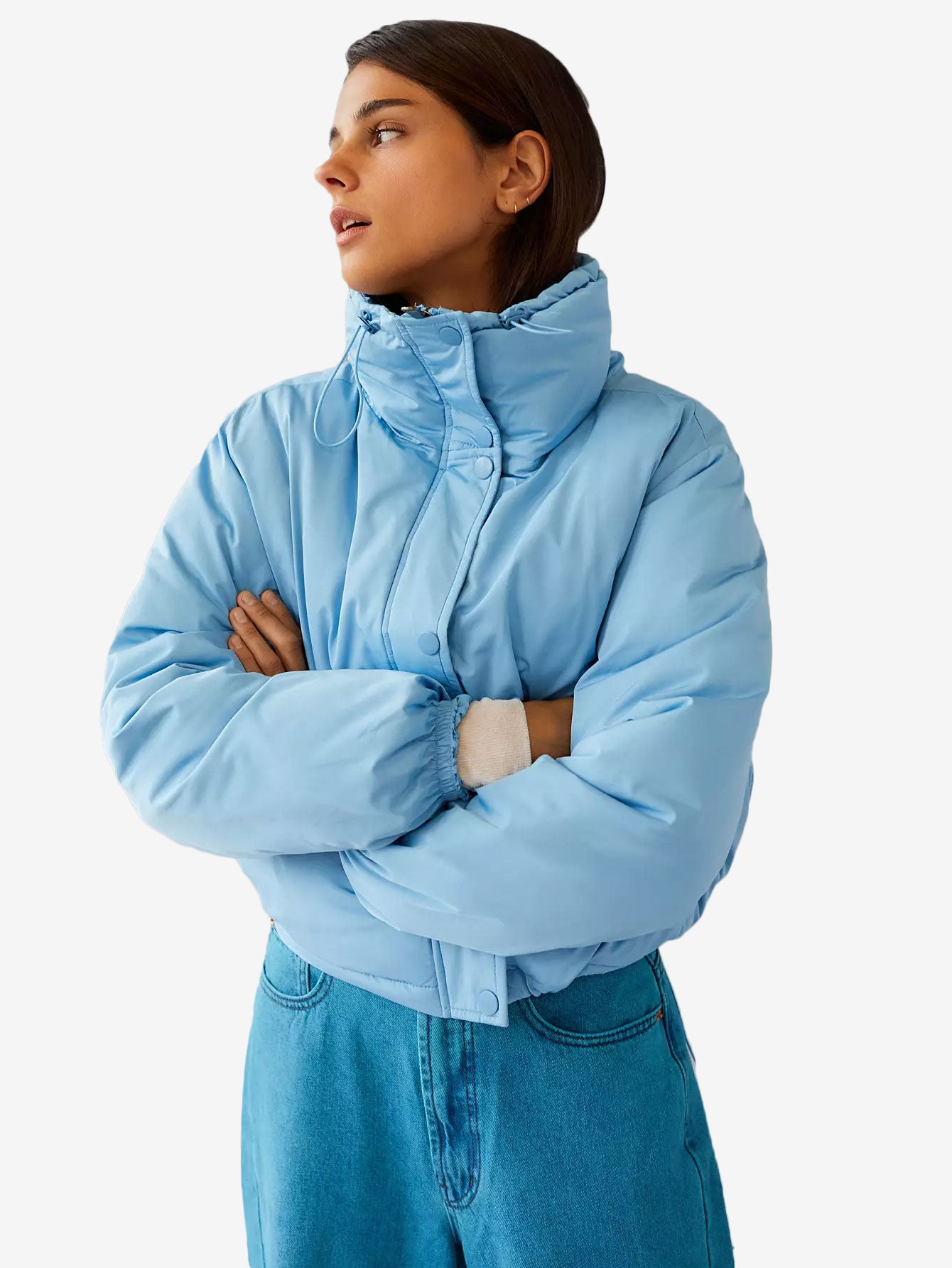 Cozy Lightweight Funnel Neck Puffer Jacket