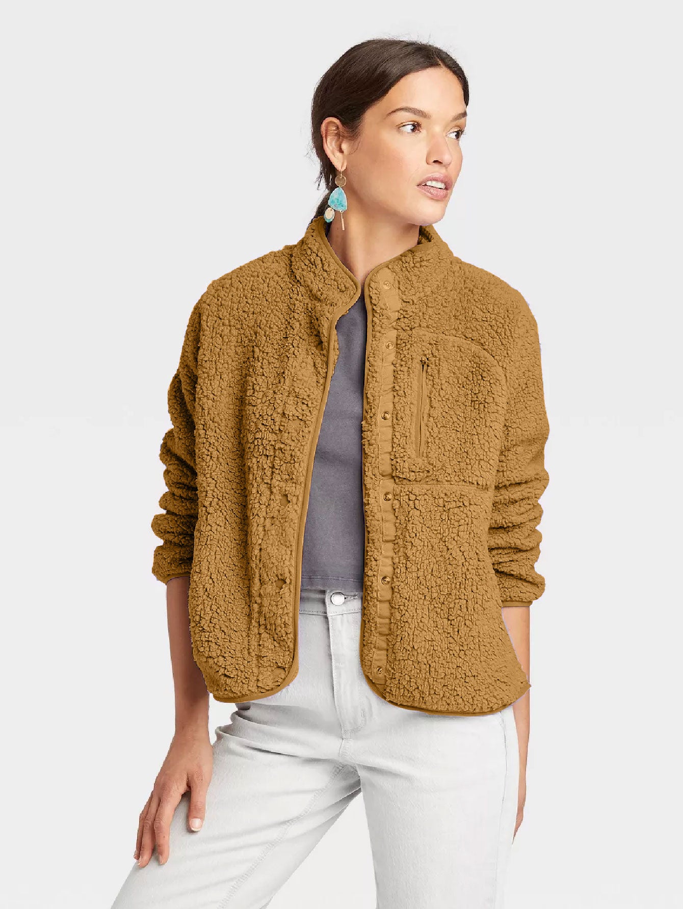 Faux Fur Sherpa Jacket