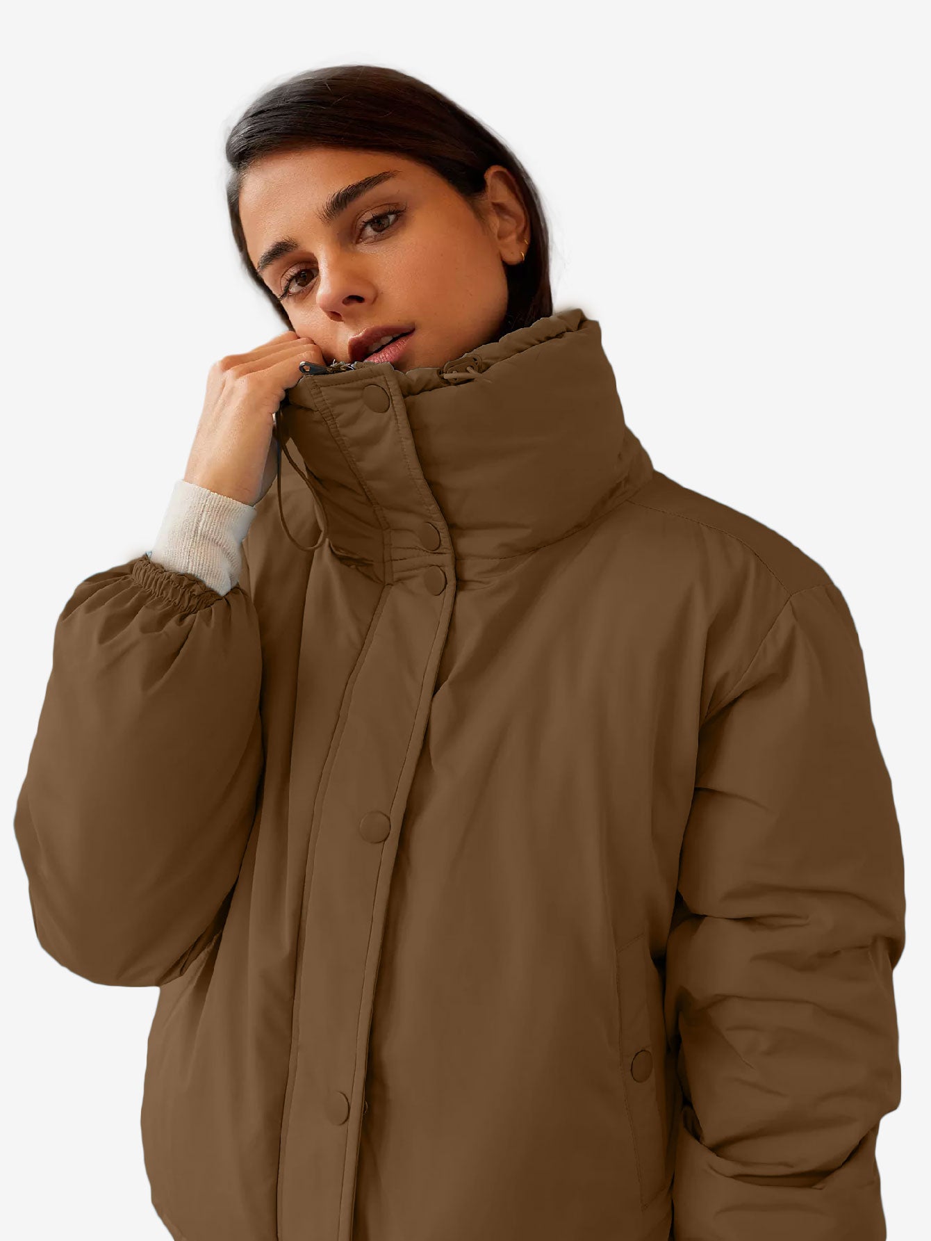 Cozy Lightweight Funnel Neck Puffer Jacket