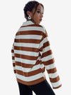 Crummy Polo Collar Drop Shoulder Striped Tee