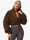 Comfy Zip Up Drop Shoulder Teddy Jacket