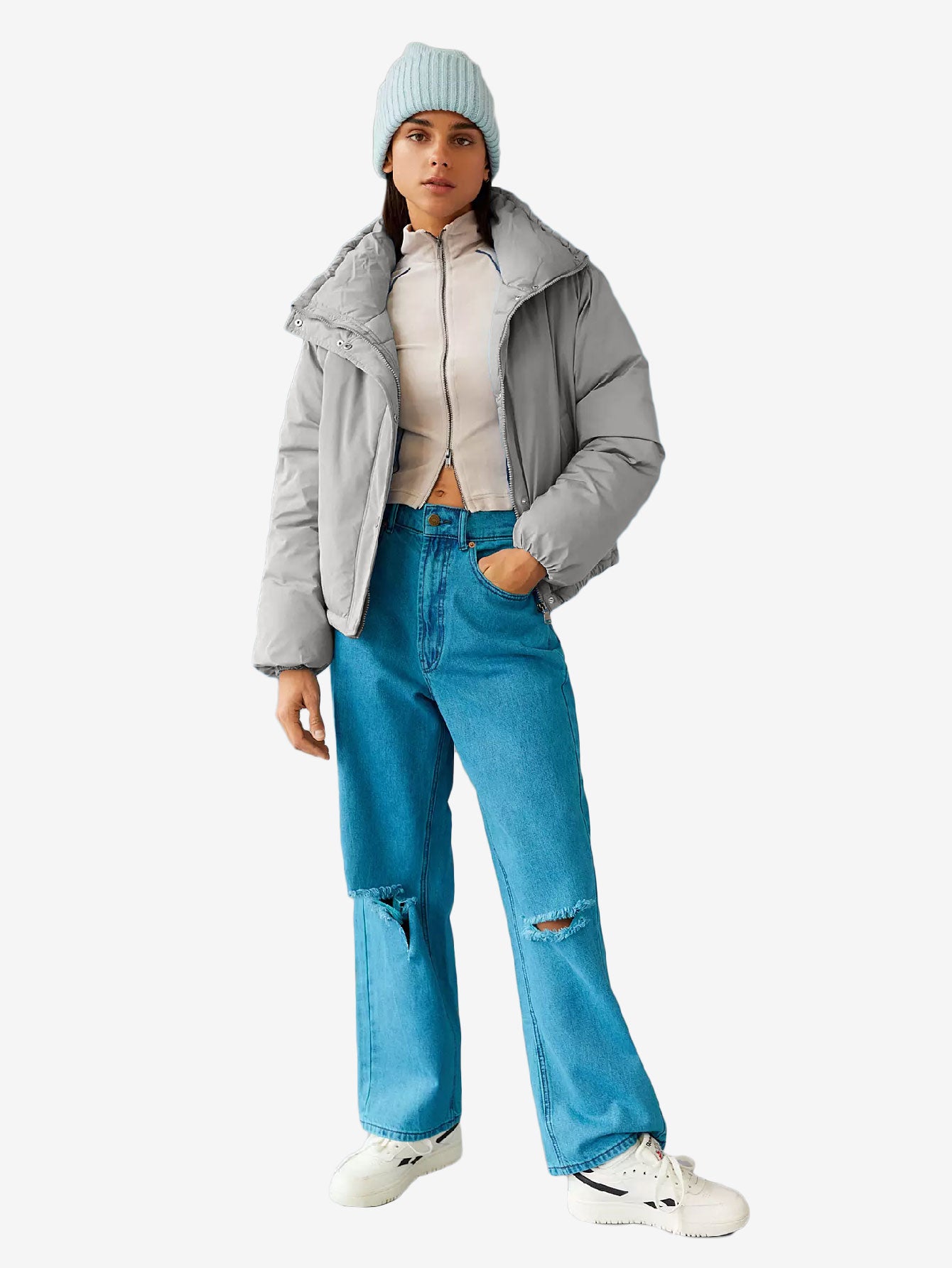 Cozy Lightweight Funnel Neck Puffer Jacket