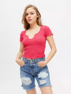 BDG Sandy Notched Neck Tee