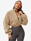 Comfy Zip Up Drop Shoulder Teddy Jacket