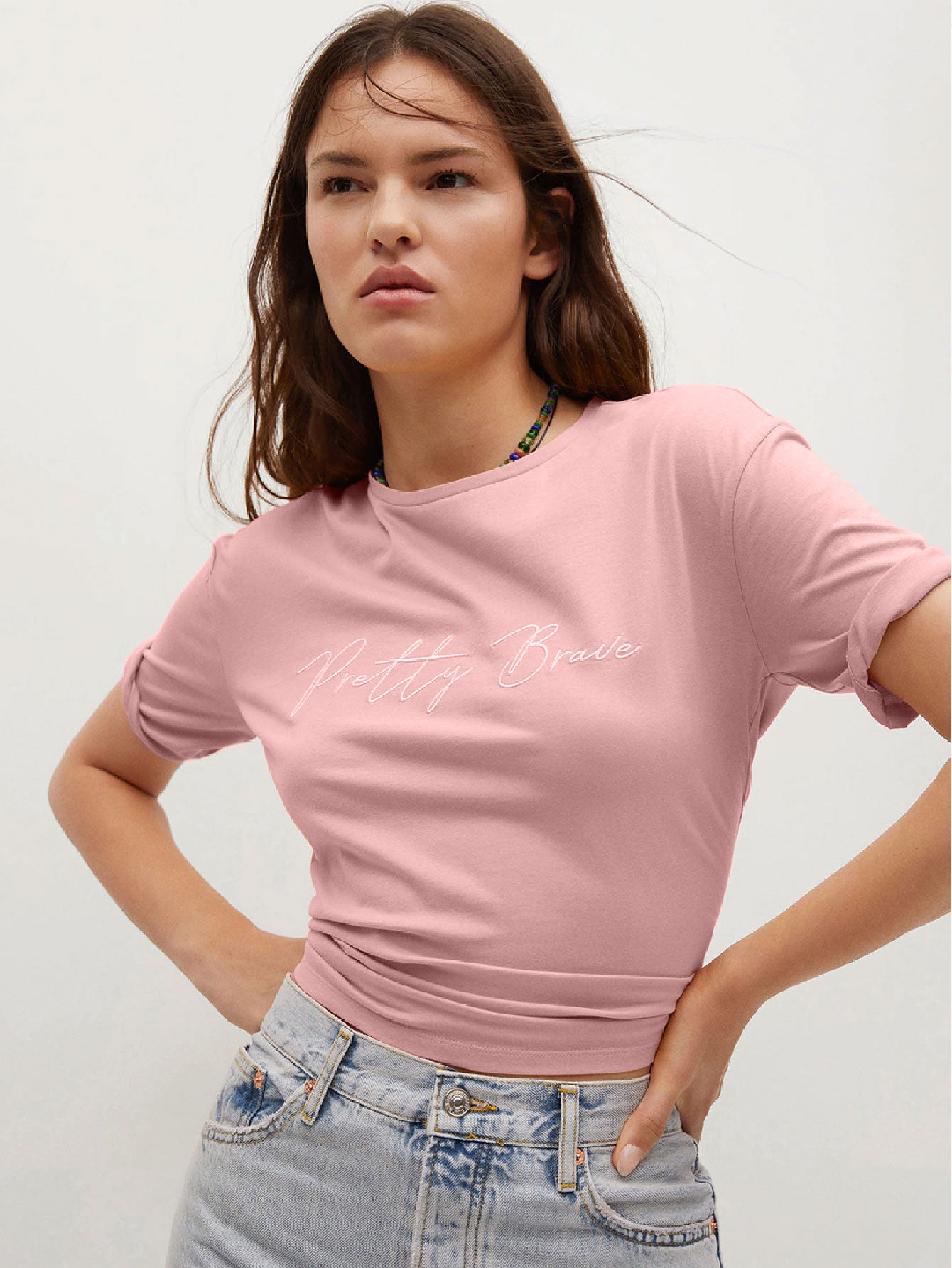 Basics T-shirt With Pretty Message