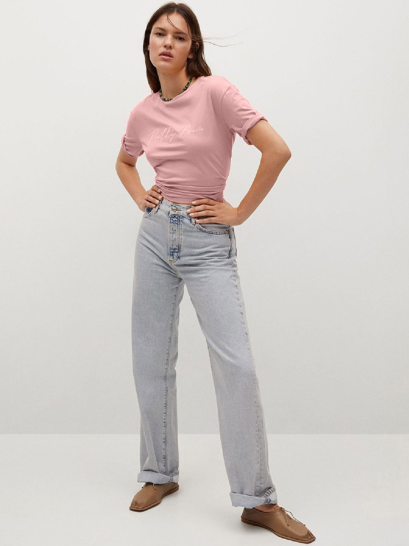 Basics T-shirt With Pretty Message