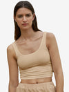 Catchy Rib-knit Crop Tank Top