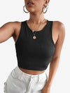 Basics Rib-knit Crop Tank Top