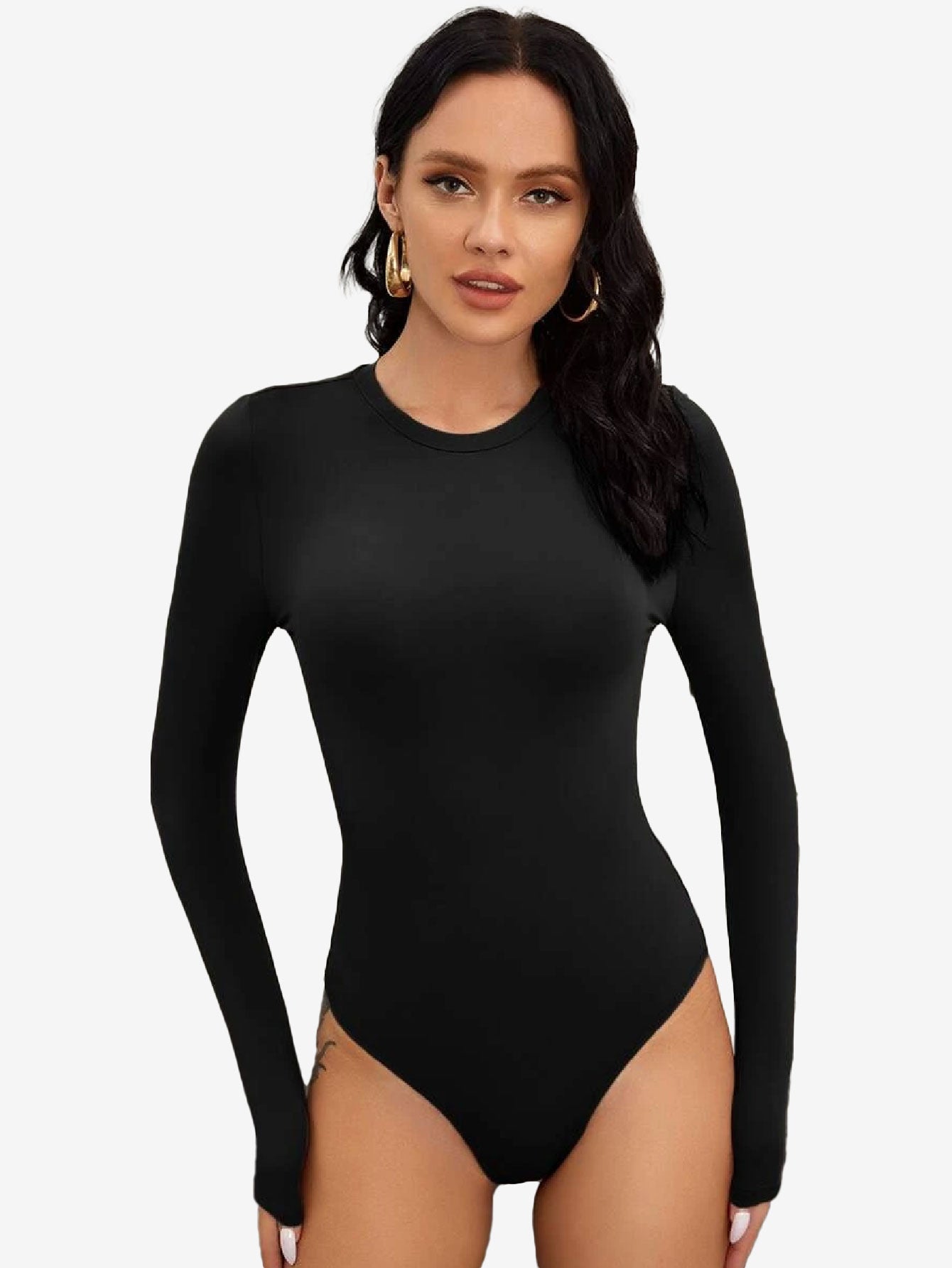 Basic Solid Form Fitted Bodysuit