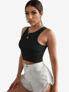Basics Rib-knit Crop Tank Top