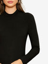 Attractive Mock-Neck Raglan Sleeve Bodysuit