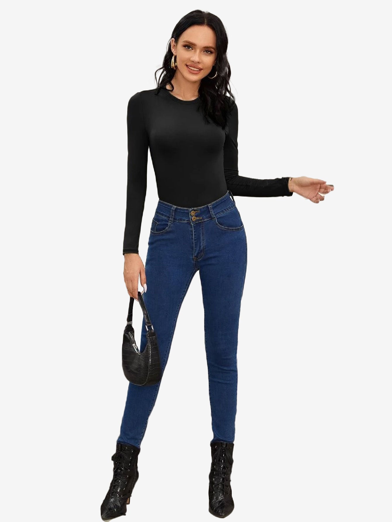 Basic Solid Form Fitted Bodysuit