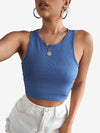 Basics Rib-knit Crop Tank Top