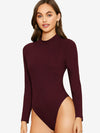 Attractive Mock-Neck Raglan Sleeve Bodysuit