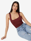 Basics Scoop Neck Solid Tank Top