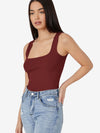 Basics Scoop Neck Solid Tank Top