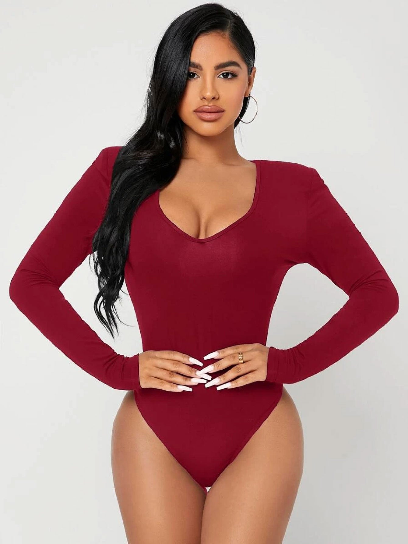 Bubblegum Solid Slim Fit Bodysuit
