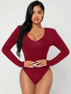 Bubblegum Solid Slim Fit Bodysuit
