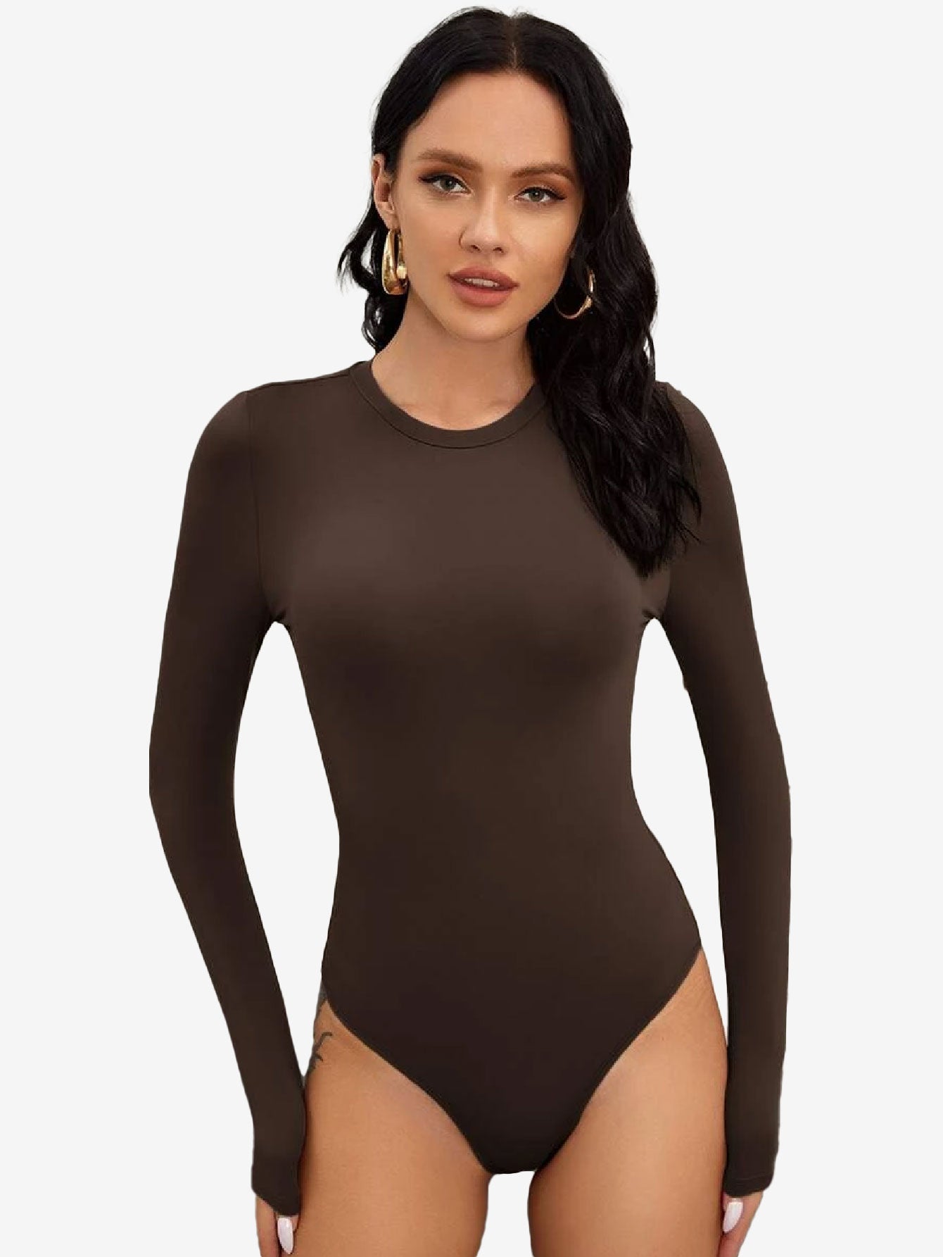 Basic Solid Form Fitted Bodysuit