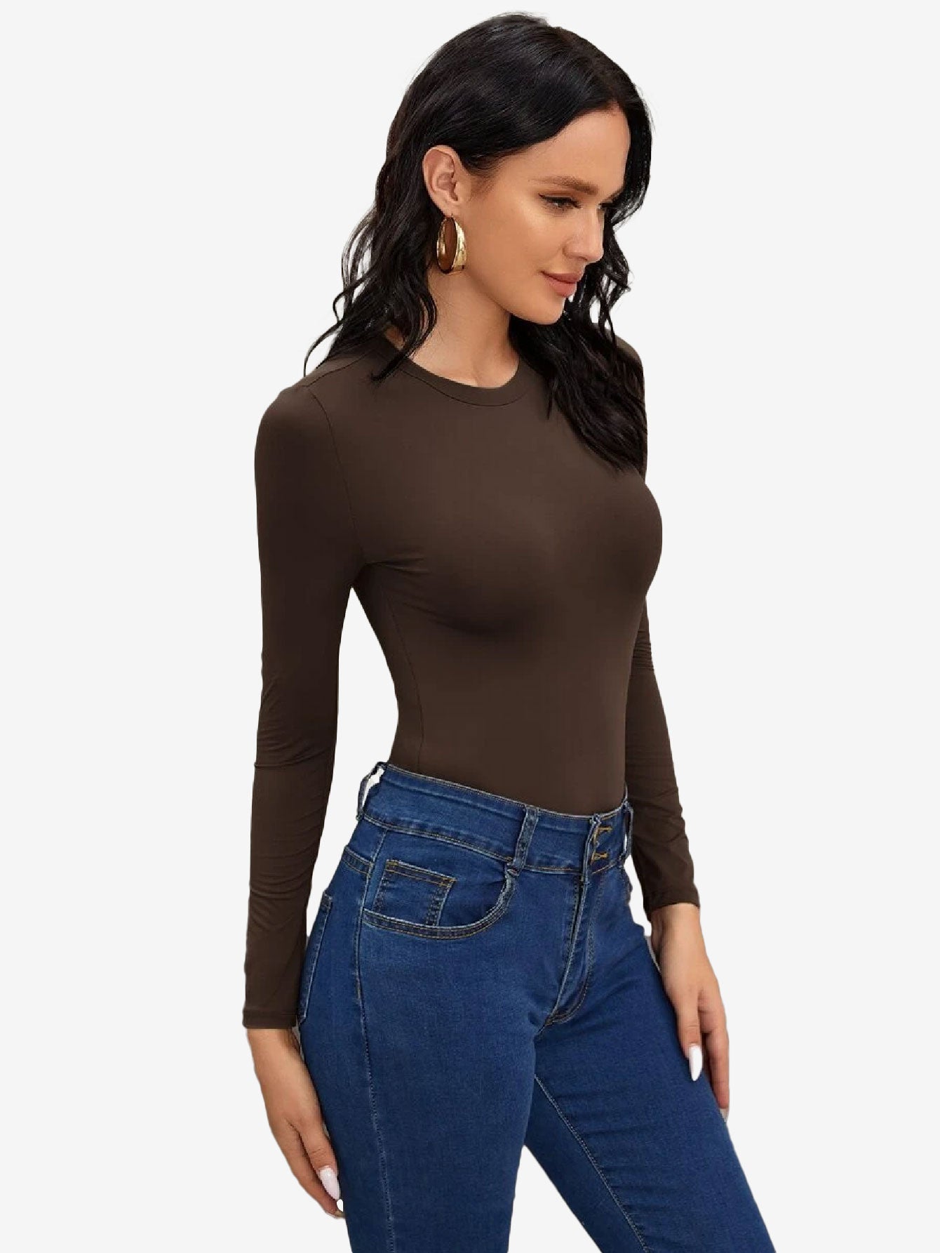 Basic Solid Form Fitted Bodysuit