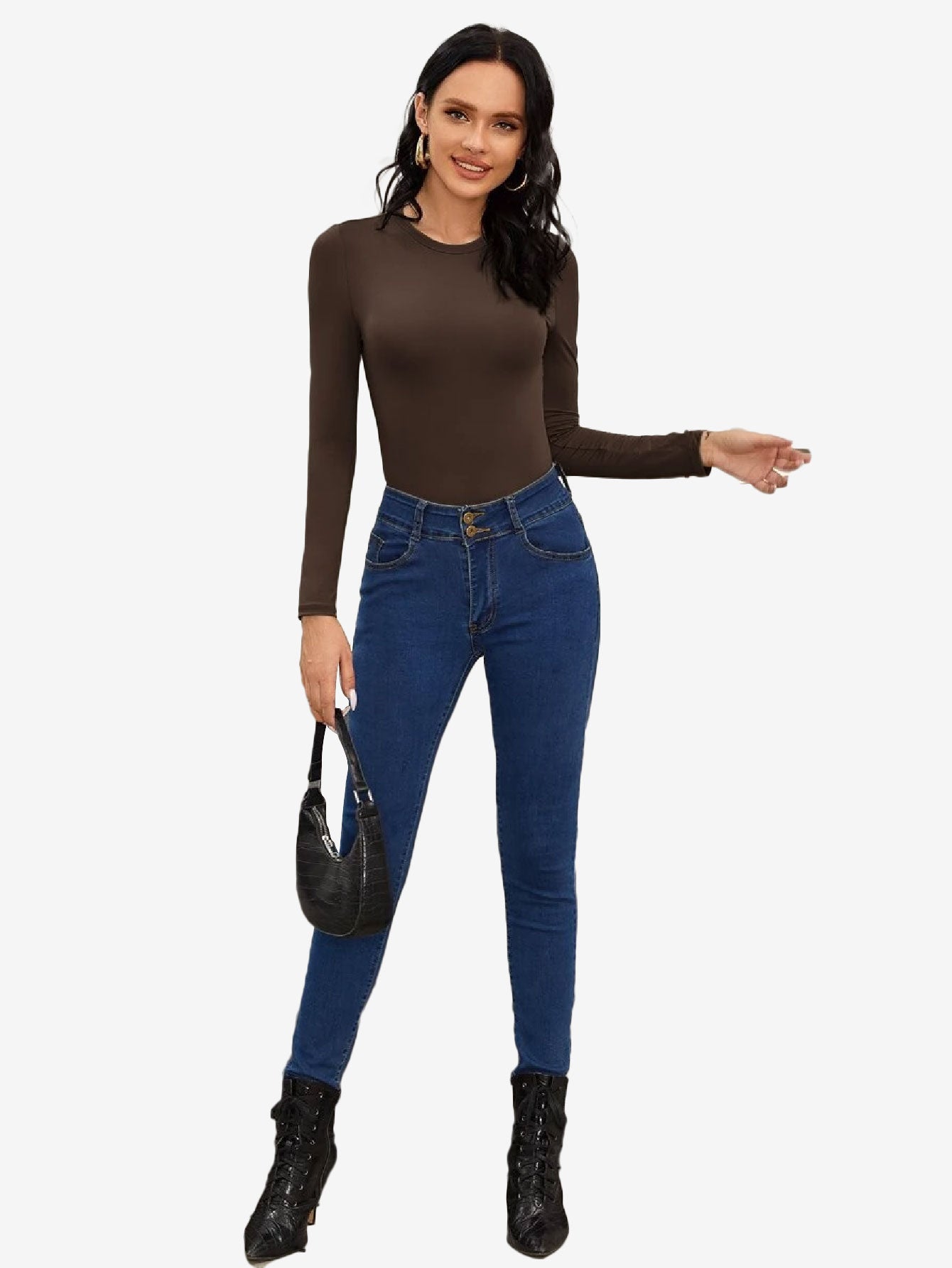 Basic Solid Form Fitted Bodysuit