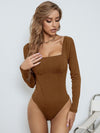 Attractive Square Neck Slim Fit Bodysuit