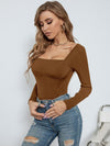 Attractive Square Neck Slim Fit Bodysuit