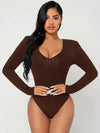 Bubblegum Solid Slim Fit Bodysuit