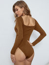 Attractive Square Neck Slim Fit Bodysuit