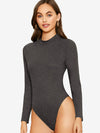Attractive Mock-Neck Raglan Sleeve Bodysuit