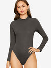 Attractive Mock-Neck Raglan Sleeve Bodysuit