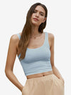 Catchy Rib-knit Crop Tank Top
