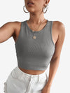 Basics Rib-knit Crop Tank Top