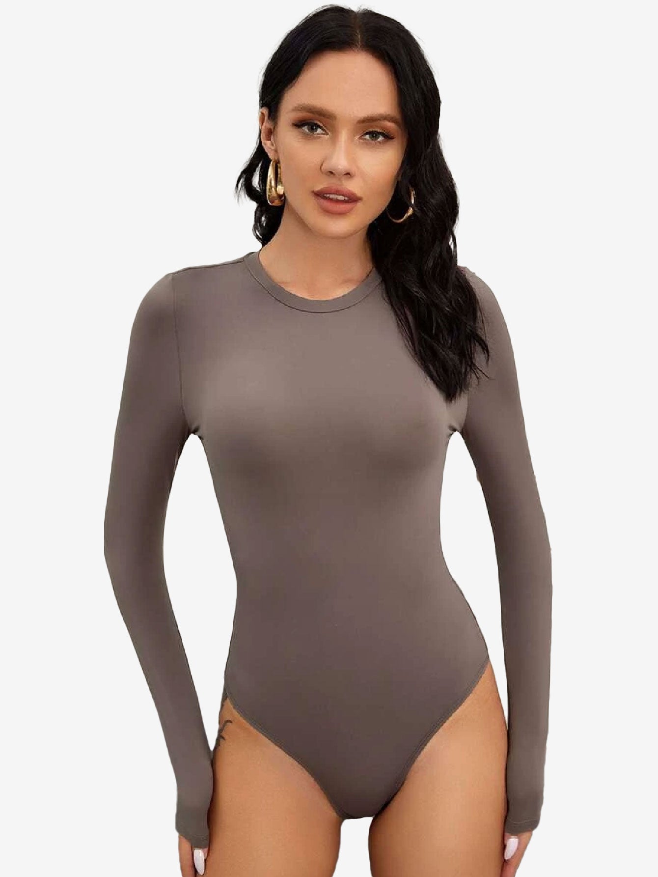 Basic Solid Form Fitted Bodysuit