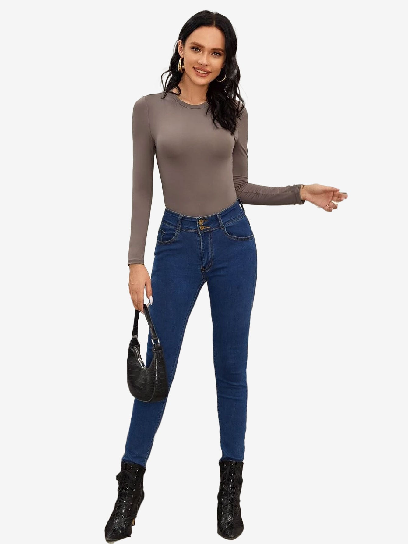 Basic Solid Form Fitted Bodysuit