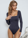 Attractive Square Neck Slim Fit Bodysuit